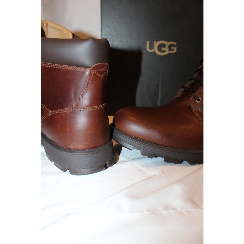 NIB UGG MEN'S WATERPROOF STENTON WORK CASUAL LEATHER BOOTS - Picture 6 of 8